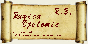 Ružica Bjelonić vizit kartica